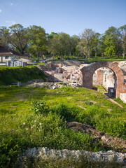 Fototapeta premium Roman fortifications in town of Hisarya, Bulgaria