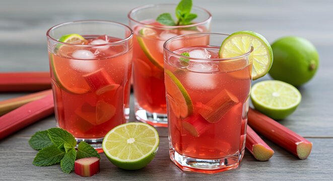 Refreshing Rhubarb Lime Drinks: A Vibrant Summer Beverage