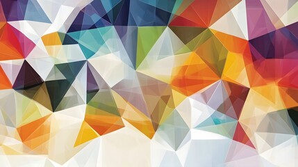 Fototapeta premium Abstract Geometric Low Poly Colorful Background