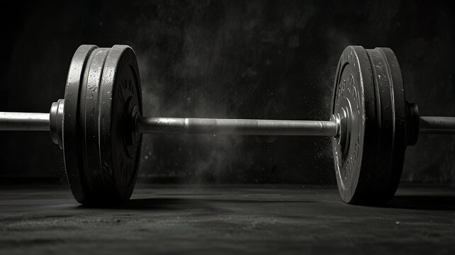 Powerlifting Passion: Intense Barbell & Dumbbell Workouts for Building Strength in Black and White