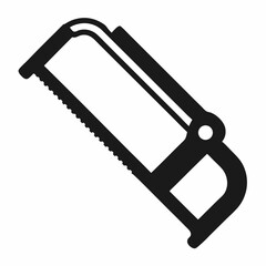  Coping saw icon black vector on white background.