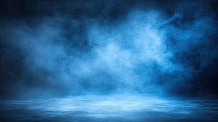Dark blue smoky stage background