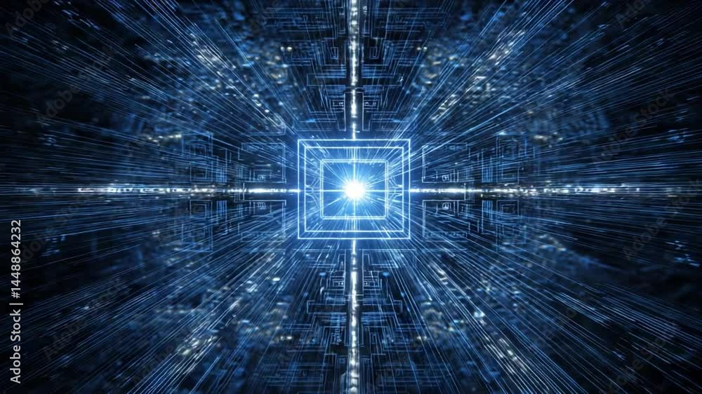Poster digital realm of connectivity: this image showcases a futuristic vision of interconnectedness, with 