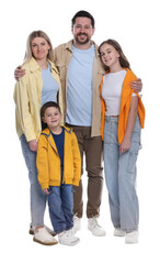 Obraz premium Portrait of happy family on white background