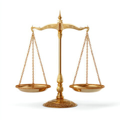 Golden balance scale image