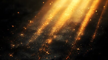 Golden Glitter Dust Overlay, Sparkling Background Texture