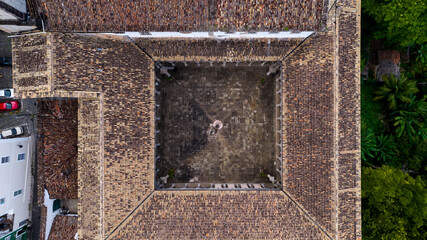Inside square in the Church and Convent of Saint Francis in Salvador Bahia Brazil