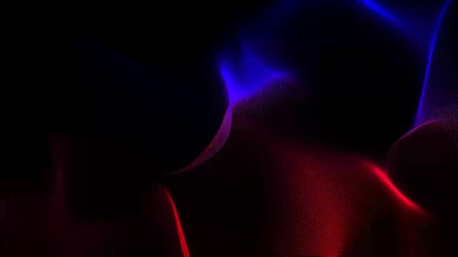 Smoky black backgrounded object made by various color dot particles.