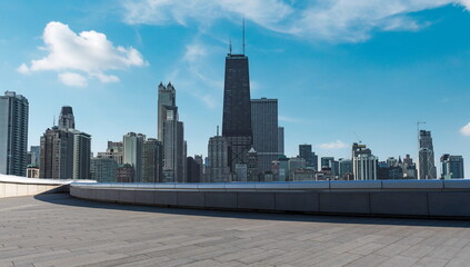 Fototapeta premium outdoor road skyline city building landscape cloud blue sky cityscape street travel 
