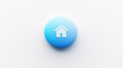 Home Icon on Gradient Button Modern Design for Apps and Websites