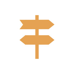 wooden plank signboard direction logo design