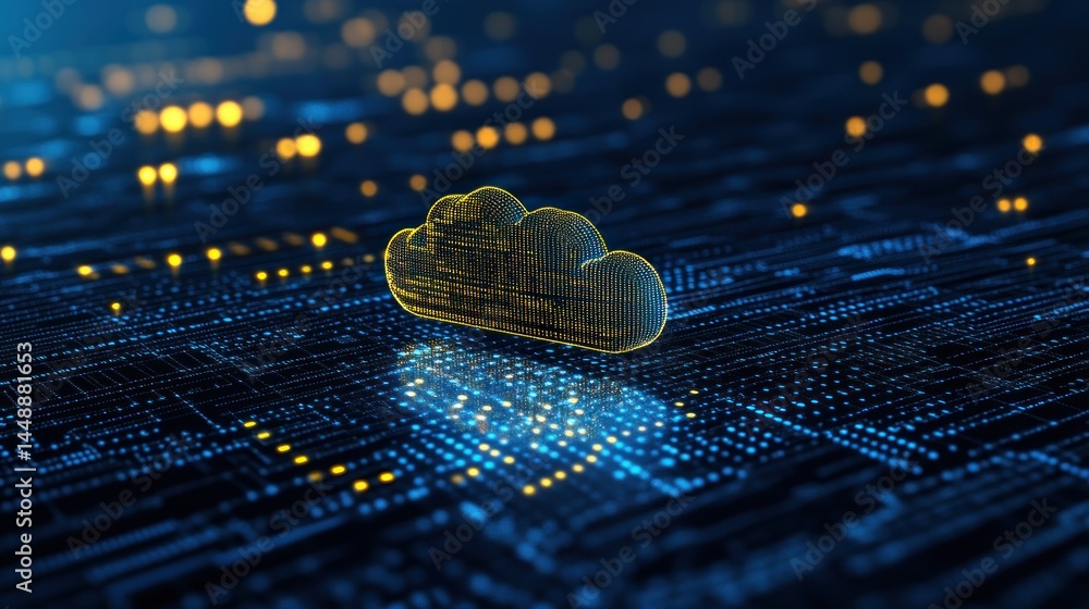 Poster cloud computing: digital network and data storage