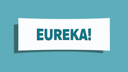 Eureka (Eureka) - A card isolated on light green background.