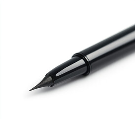 Closeup black pen tip