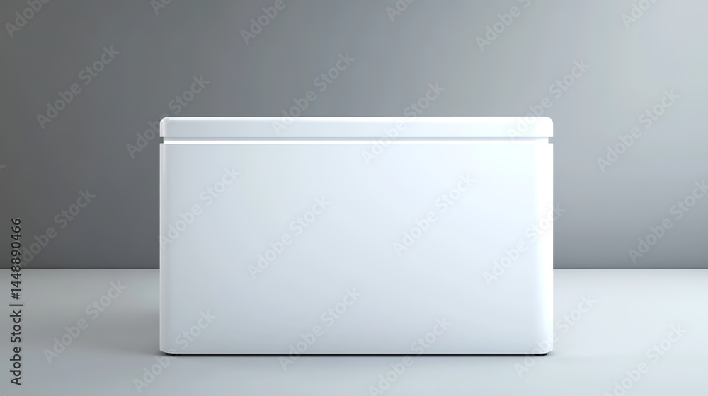 Poster modern minimalist white rectangular box product display mockup studio background clean simple design
