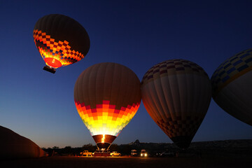 Fototapeta premium Hot Air Balloon in Cappadocia, Nevsehir, Turkiye