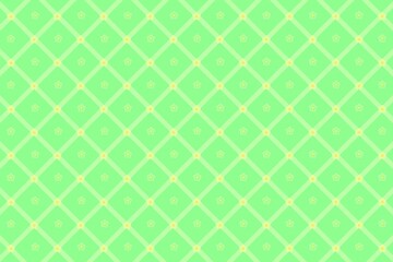 Green scrapbook seamless pattern cute beautiful bright background. Green blue color. Texture flowers, squares, chequred, plaid, decoration.