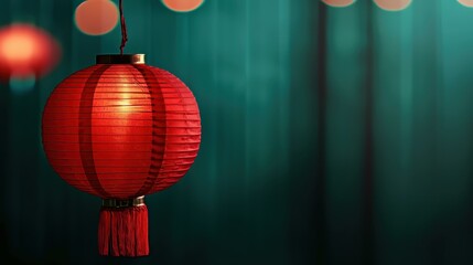 Bright Chinese lanterns light up the night sky, embodying joy and tradition during the festive New Year celebrations.