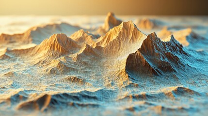 Stunning Abstract 3D Terrain with Mountain Peaks and Texture Detail