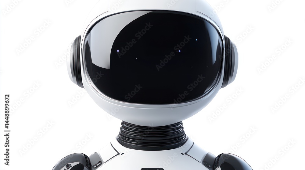 Aufkleber futuristic robot with advanced technology helmet ideal for science fiction and innovation them