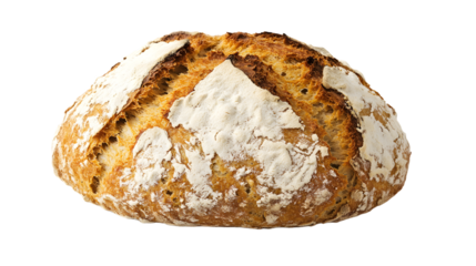 Loaf of lrish soda bread isolated on white background