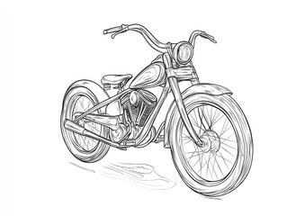 Obraz premium Classic motorcycle sketch
