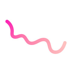 Abstract squiggle background with wavy gradient lines, colorful ribbon shapes, fun organic pattern, 3D curved design elements. Flat vector illustration isolated on white background.