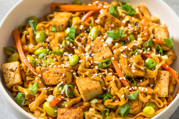 Homemade Healthy Asian Tofu Noodles