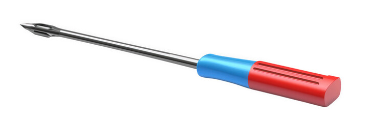 Precision Screwdriver with Ergonomic Red and Blue Handle