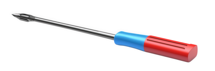 Precision Screwdriver with Ergonomic Red and Blue Handle