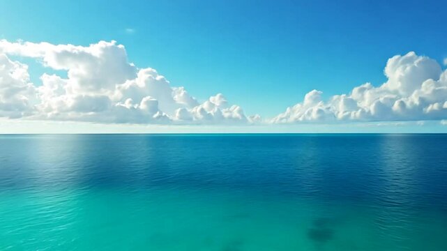 Sea blue sky generation AI background