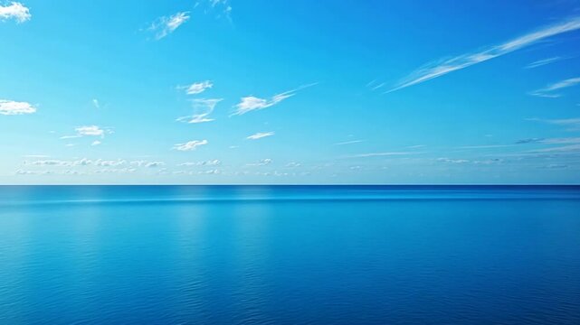 Sea blue sky generation AI background