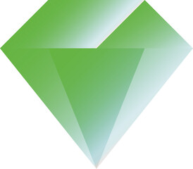 Elegant Shiny Multicolor Diamond Icon – Minimal Side Profile Vector for Luxury UI, Web & Branding Design