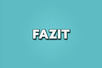 Fazit (Conclusion) - A turquoise banner illustration with white text.