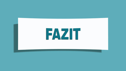 Fazit (Conclusion) - A card isolated on light green background.