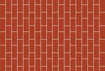 Minimalist repeating brick pattern in deep reddish-brown with white lines. Running bond arrangement, geometric grid. Seamless, muted tones for backgrounds/textures. Simple, consistent, clean.
