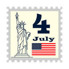 Postage stamp 4 july