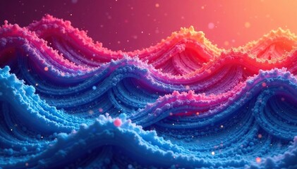 Obraz premium Interlocking wave forms, creating a rhythmic, textured wallpaper design , graphic, texture