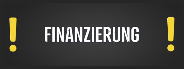 Finanzierung (financing) - A blackboard illustration with white text.