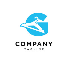 Fototapeta premium Letter G Clothes Hanger Icon Vector Logo