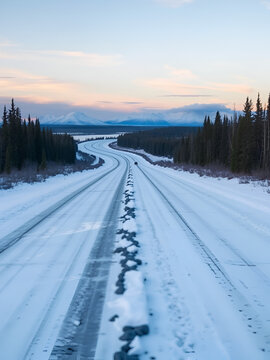 Tuktoyaktuk highway and pingo