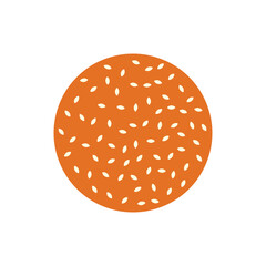 Illustration burger bun view from top