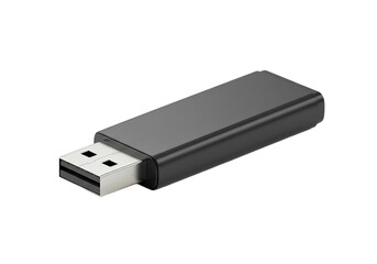 Black USB Stick Close-Up for Data Storage and Technology
