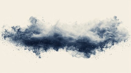 Abstract Blue Smoke Cloud Burst