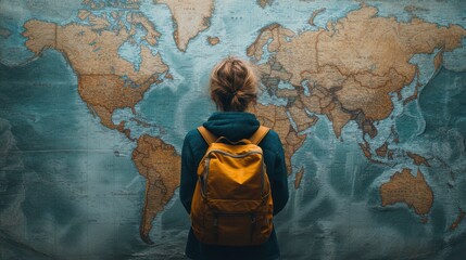 Obraz premium A Backpacker's Dream: Planning an Epic Global Adventure