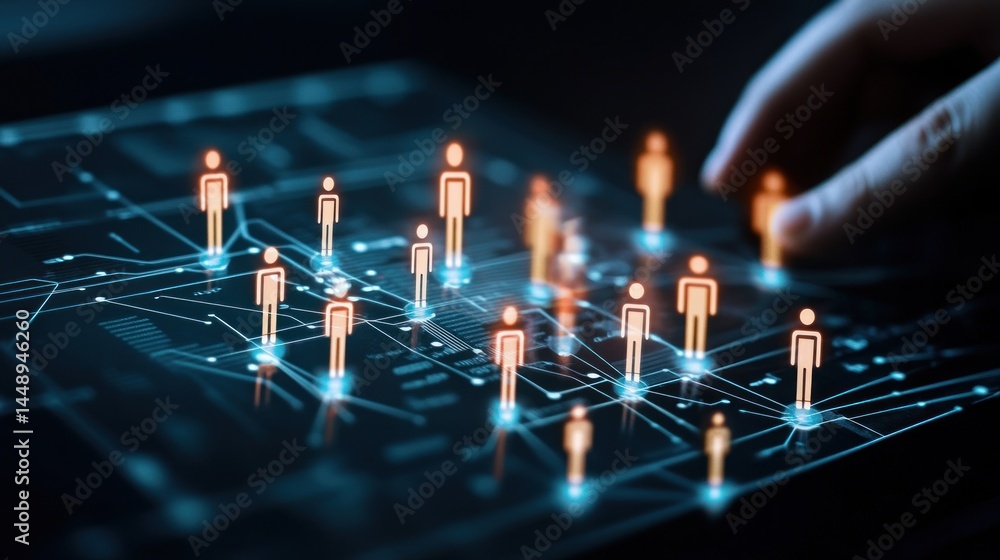 Aufkleber digital network connection and technology
