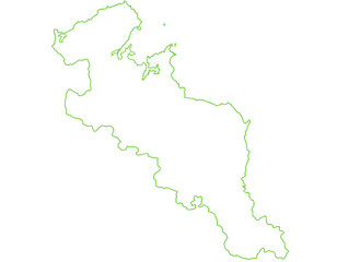 京都府　地図　白　イラスト