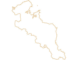 京都府　地図　白　イラスト