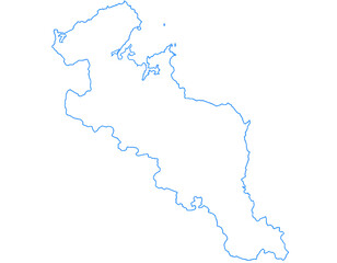 京都府　地図　白　イラスト