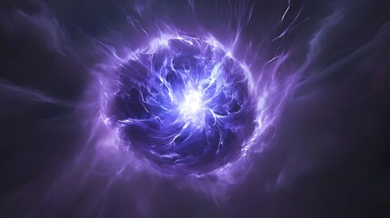 Abstract purple energy sphere